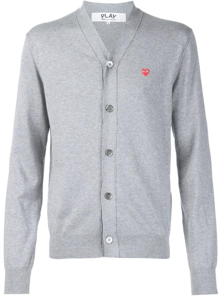 Comme Des Garçons Play Mini Heart Cardigan - Grey