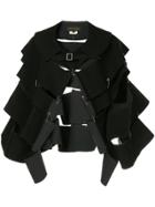 Comme Des Garçons Vintage Pin-detail Flared Jacket - Black