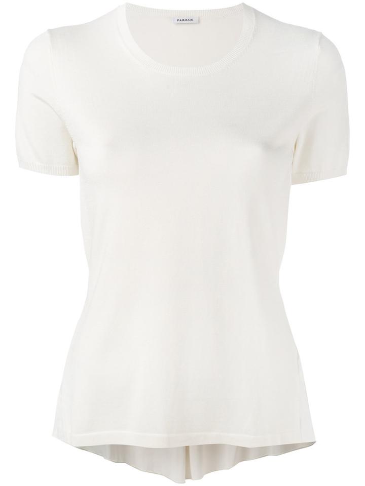 P.a.r.o.s.h. - Safira T-shirt - Women - Silk/spandex/elastane - M, Women's, White, Silk/spandex/elastane