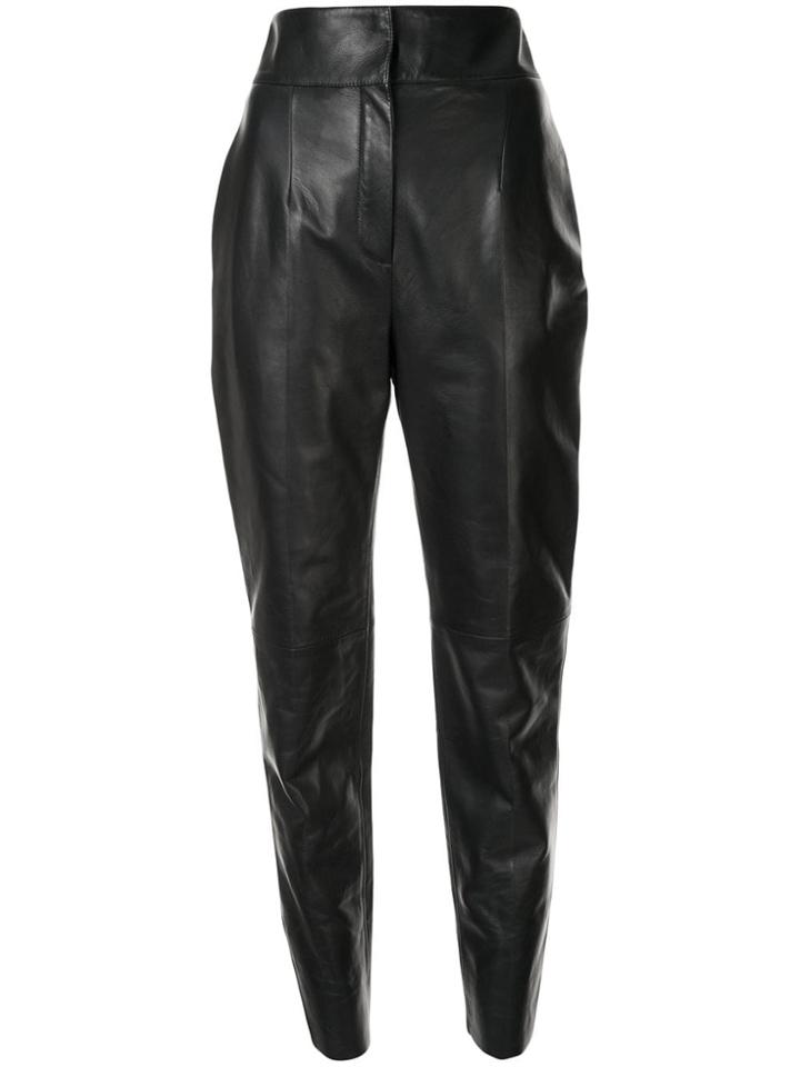 Roberto Cavalli High-waisted Cropped Trousers - Black