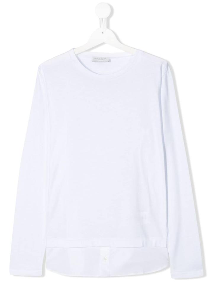 Paolo Pecora Kids Teen Long Sleeve Top - White