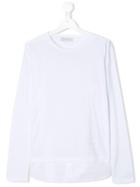 Paolo Pecora Kids Teen Long Sleeve Top - White