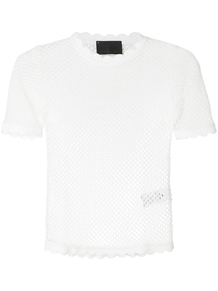 Andrea Bogosian Knitted Mesh Blouse - White