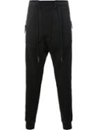 11 By Boris Bidjan Saberi Drawstring Zipped Pockets Sweatpants, Men's, Size: Medium, Black, Cotton
