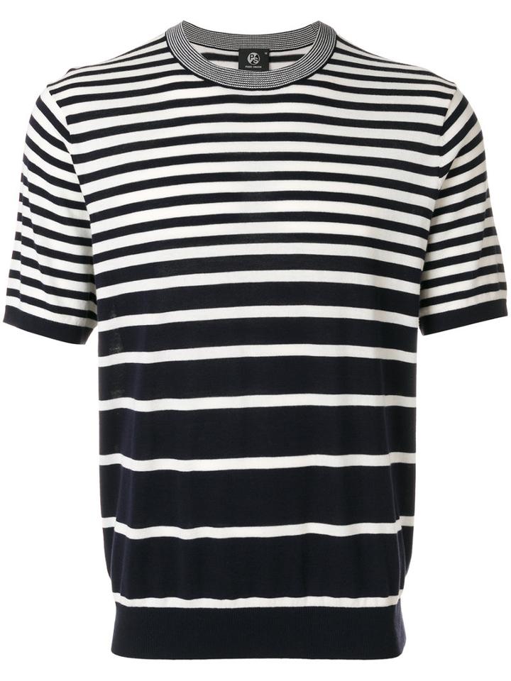 Ps By Paul Smith - Short-sleeve Stripe Jumper - Men - Cotton - S, Blue, Cotton