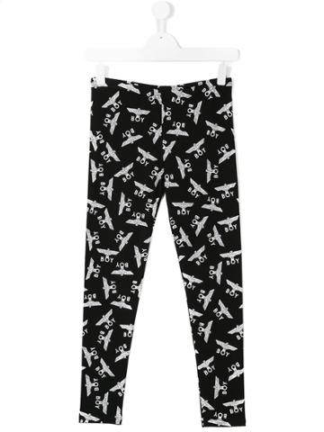 Boy London Kids Logo Print Trousers - Black