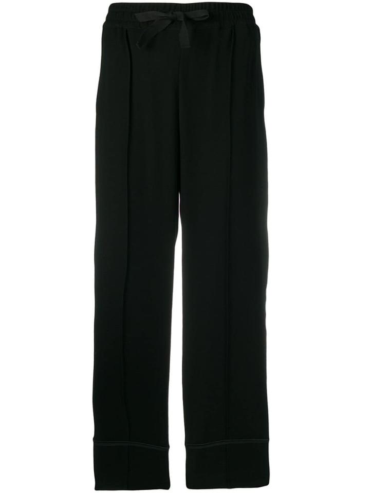 Mcq Alexander Mcqueen Wide-leg Track Pants - Black