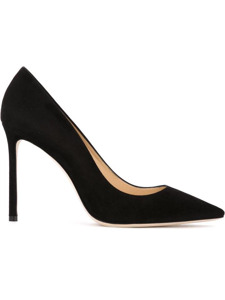 Jimmy Choo Romy Pumps, Women's, Size: 37, Black, Suede/leather