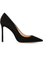 Jimmy Choo Romy Pumps, Women's, Size: 37, Black, Suede/leather