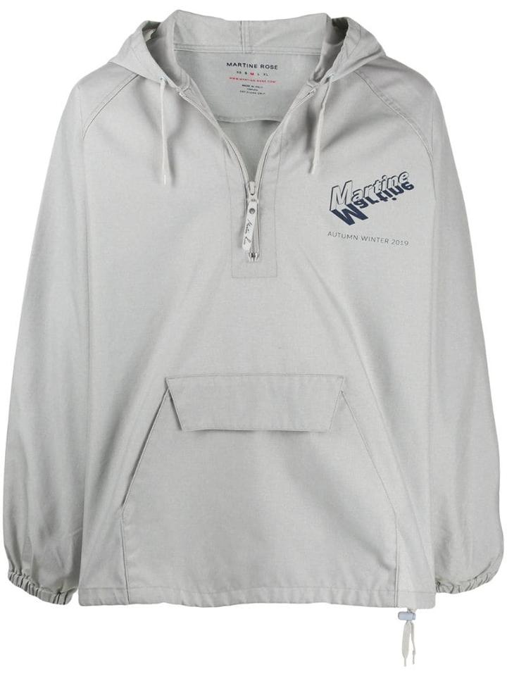 Martine Rose Zipped Neck Wind Breaker - Grey