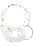 Taher Chemirik Interlocking Hoop Necklace, Women's, Metallic, Silver