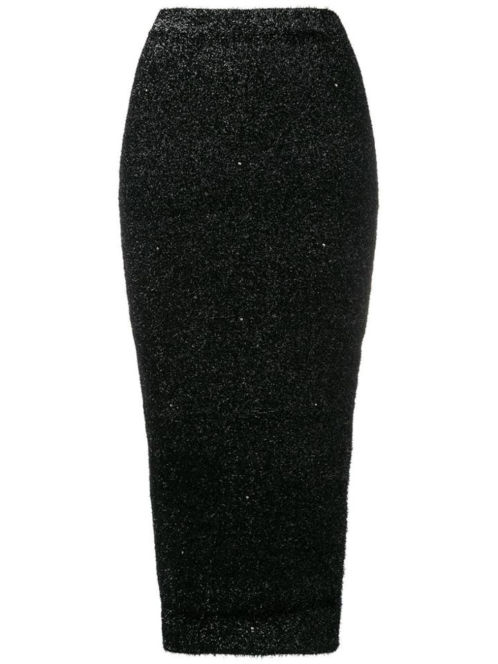 Versus Textured Pencil Skirt - Black