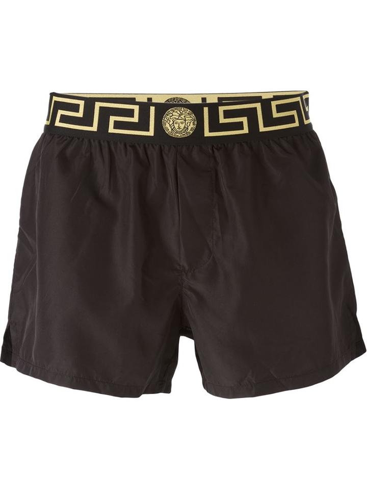 Versace Medusa Swim Shorts, Men's, Size: 5, Black, Polyester