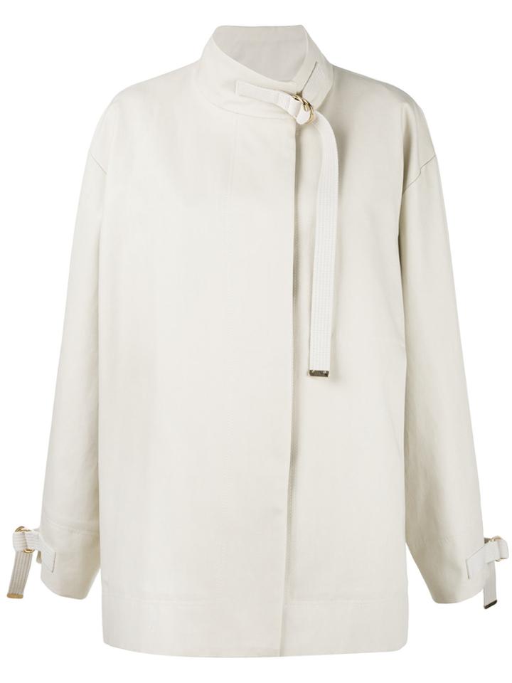 Marni Buckled Oversized Jacket - Nude & Neutrals