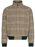 Prada Check Bomber Jacket - Brown