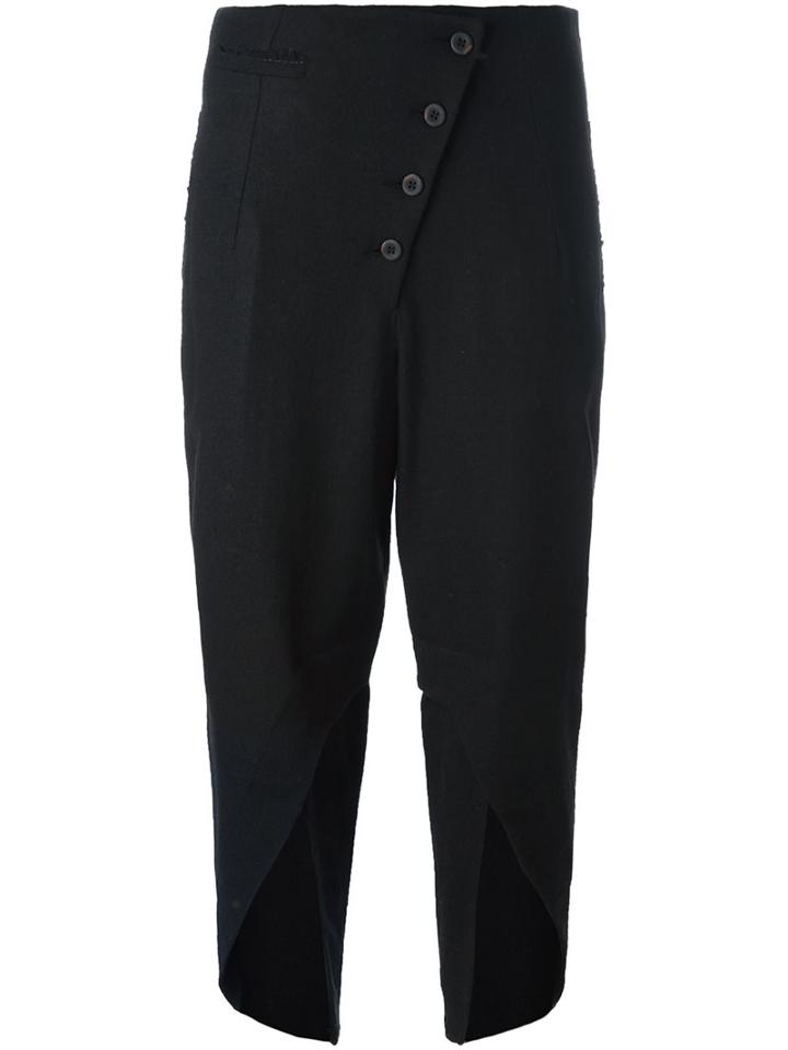 Lost & Found Ria Dunn Cropped Trousers, Women's, Size: Xxs, Black, Cotton/acrylic/polyamide/wool