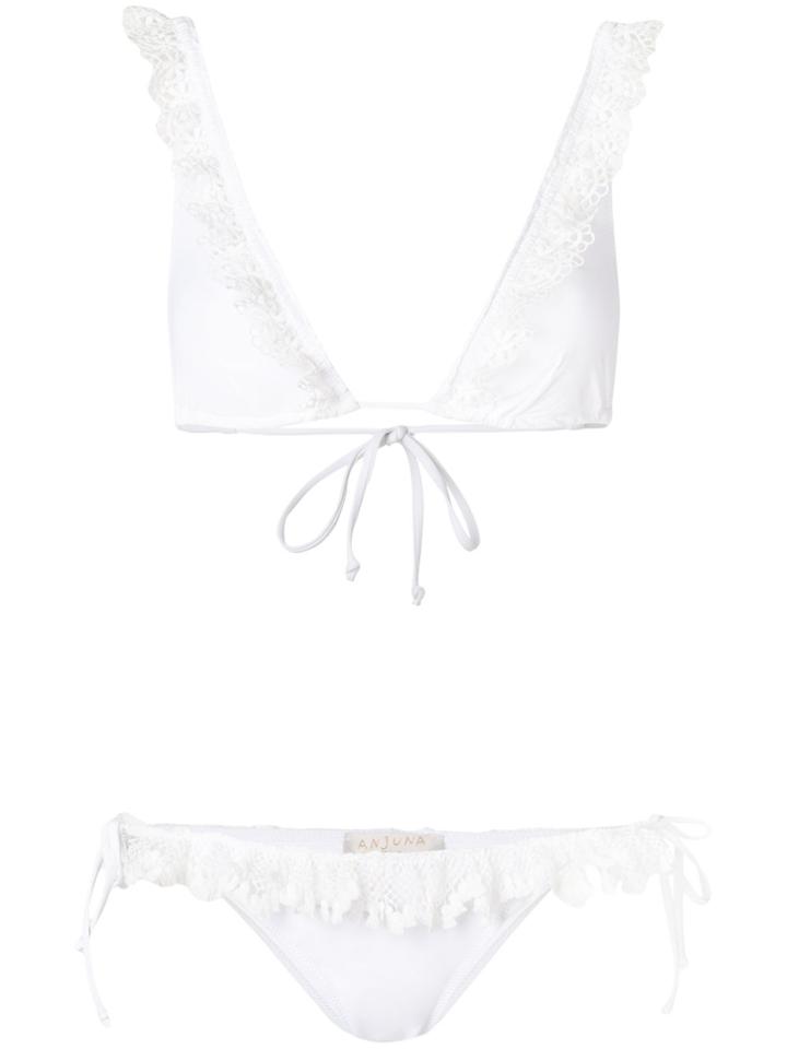 Anjuna Floral Two-piece Bikini - White