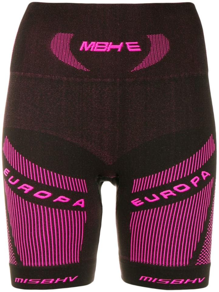 Misbhv Branded Stretch Fit Shorts - Black