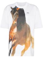 Marques'almeida Horse-print Oversized Cotton T-shirt - White