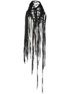 Ann Demeulemeester - Fringed Scarf - Women - Cotton - One Size, Black, Cotton