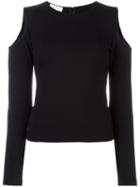 Akris Punto Cut-out Shoulder Top, Women's, Size: 36, Black, Polyamide/spandex/elastane/viscose