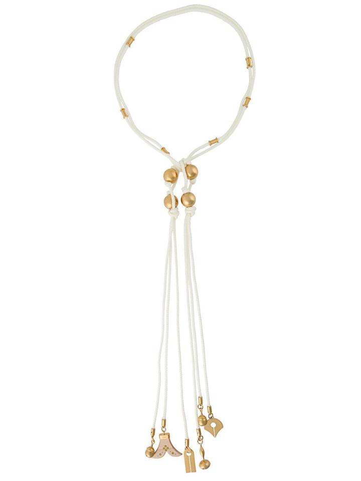 Chloé Janis Tie Necklace - White