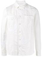 Valentino Butterfly Applique Denim Jacket, Men's, Size: 50, White, Cotton/polyester