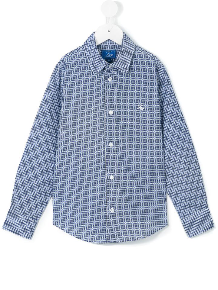 Fay Kids - Printed Shirt - Kids - Cotton - 2 Yrs, Blue