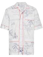 Alexander Mcqueen Explorer Print Short Sleeve Shirt - White