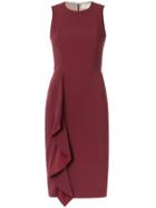 Ruffled Shift Dress - Women - Polyamide/spandex/elastane/acetate - 38, Red, Polyamide/spandex/elastane/acetate, Lilly Sarti