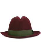 Antonio Marras Contrast Strap Hat, Men's, Size: 56, Pink/purple, Wool