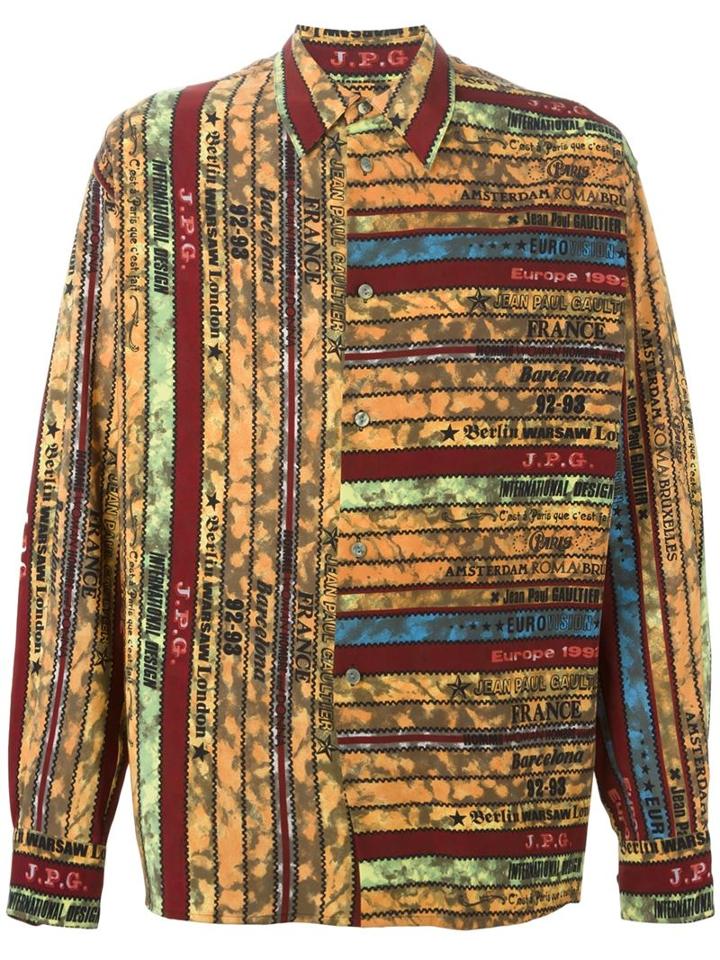 Jean Paul Gaultier Vintage Striped Oversized Shirt