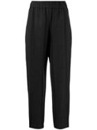 Issey Miyake Contrast Stripe Trousers - Black