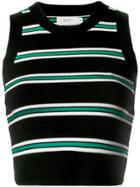 A.l.c. Striped Cropped Vest - Black