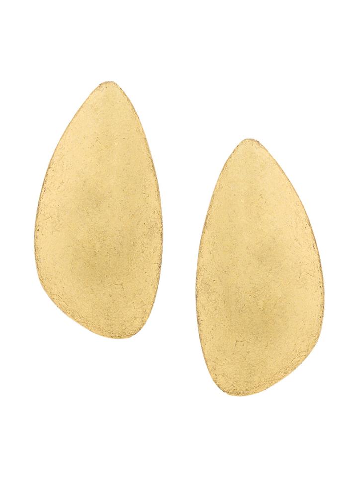 Monies Almond Clip-on Earrings - Metallic
