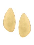 Monies Almond Clip-on Earrings - Metallic