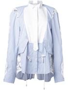 Sacai - Striped Shirt - Women - Cotton - 2, Women's, Blue, Cotton