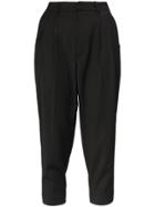 Ader Error Cropped Wool-blend Trousers - Black