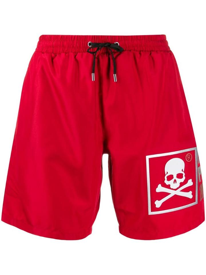 Philipp Plein 20th Anniversary Swim Shorts - Red