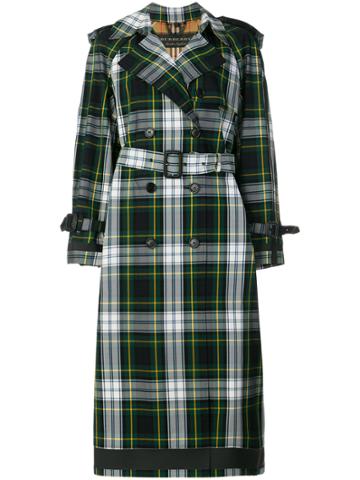 Burberry House Check Trench Coat - Blue