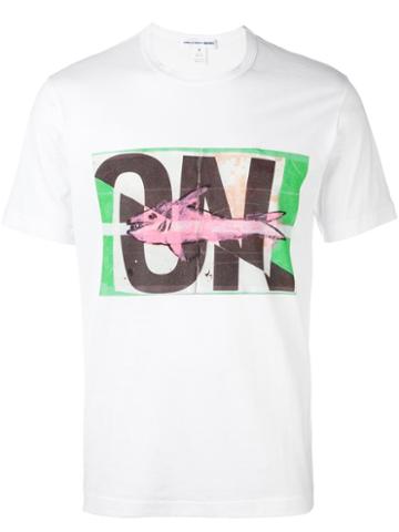 Comme Des Garçons Shirt 'on' Print T-shirt, Men's, Size: Medium, White, Cotton