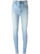 Saint Laurent Stonewashed Skinny Jeans, Women's, Size: 28, Blue, Cotton/spandex/elastane