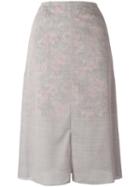 Julien David - Slit Skirt - Women - Cotton/polyester/wool - S, Grey, Cotton/polyester/wool