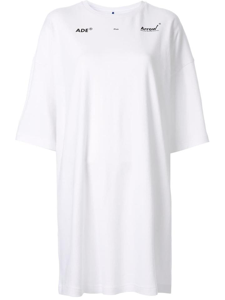 Ader Error Logo Print Oversized T-shirt - White