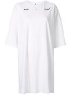 Ader Error Logo Print Oversized T-shirt - White