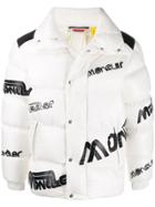 Moncler Mare Logo Print Padded Jacket - White