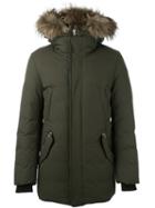 Mackage 'edward' Coat, Men's, Size: 50, Green, Cotton/feather Down/acrylic/raccoon Dog