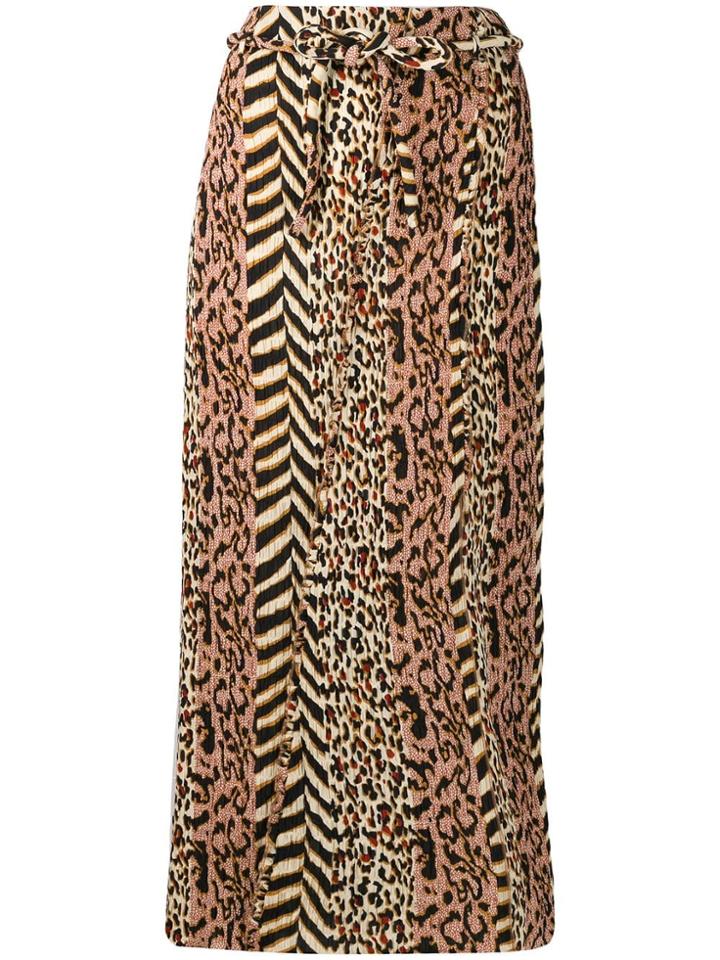 Nanushka Animal Print Skirt - Neutrals