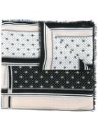 Givenchy Patchwork Printed Scarf, Adult Unisex, Black, Wool