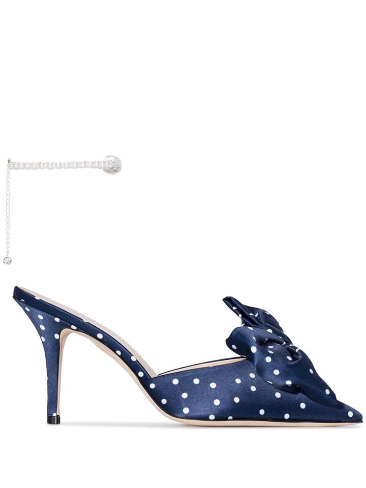 Magda Butrym China 65 Polka Dot Mules - Blue